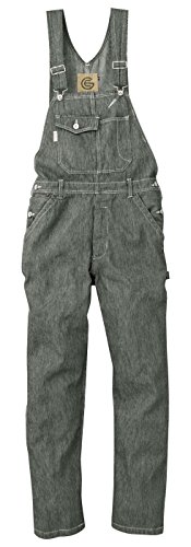 GRACE ENGINEER'S(グレースエンジニアーズ)サロペット ヒッコリー オーバーオール sk-ge807-b ブラック 5L