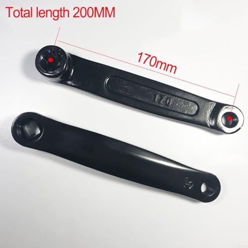 Pédalier d'exercice pour vélo long 170 mm trou carré 13x13 mm