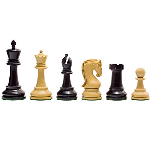 The Regency Chess Company Ltd LENINGRAD SERIE Ebanizada Ajedrez Para Hombre 4 pulgadas