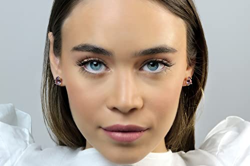 Boucles d'oreilles améthyste et argent Anémone en pierre de naissance - 6