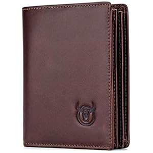 Contacts Men’s Genuine Leather Wallet | RFID Blocking Wallet for Men| 14 Card Slots, 1 ID Window | Large Capacity Can Hold 50 Currency Notes (Brown)
