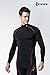 TSLA Men's UPF 50+ Mock Long Sleeve Compression Shirts, Athletic Workout Shirt, Base Layer for Water Sports, BLM Edition Black & Red, X-Large