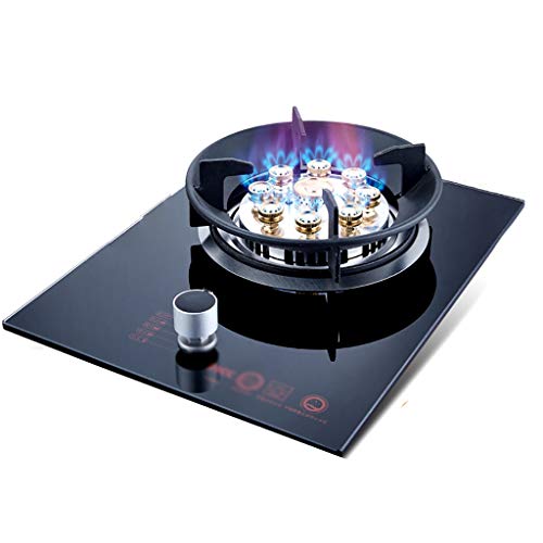 Gas Hob,Glass Stove,Benchtop/Embedded Gas Cooktop,1.5H Timing,Child Lock Protection,With Flame Failure Protection (H NG) (G LPG)