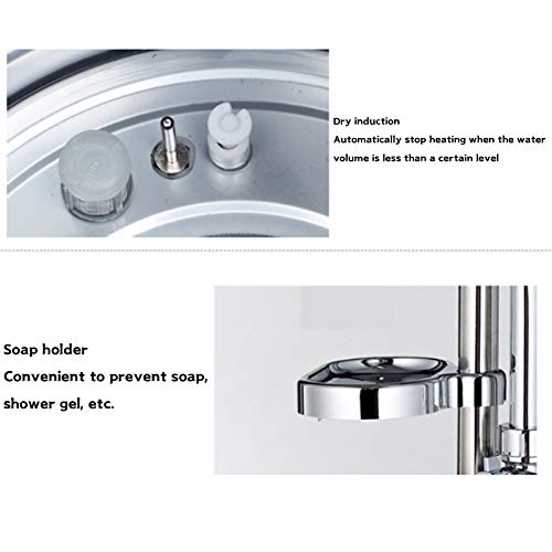 Home Small Smart Shower Stainless Steel Liner 24-Hour Appointment Function Smart Control Panel 360° Universal Wheel for Home and Outdoor Use miniatura 6