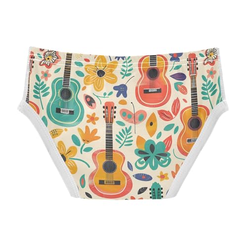 visesunny Boys Cotton Underwear Cartoon Hand Drawn Guitar Flower Printed Toddler Soft Training Briefs Size 2T-8Y for Kids2