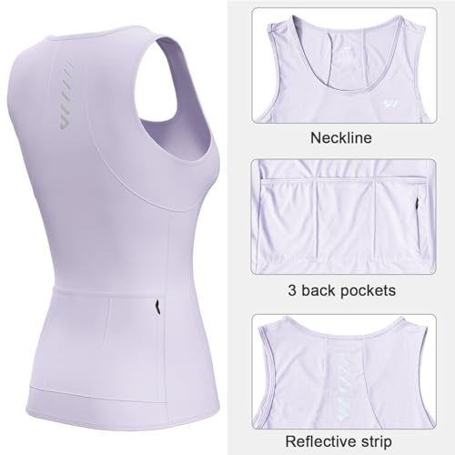 Image of Wulibike Sleeveless Cycling Jersey Women Running Shirts Vest bike top Summer Biking tank Basic Top With Pockets
