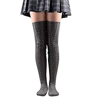 Cocila Jambe Bas Cuisse Long Chauffe Genou Câble Femmes Botte Chaussettes Sur De Genoux Thigh High Socks Chaussette Drole Longues Femme Tricotées Jambières Chaudes Contention Été Grande Grandes