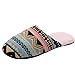 DAIFINEY Damen Hausschuhe Böhmischer Stil Closed Toe Slingback Bequem Pantoffeln Kuschelige Home Indoor Outdoor Slippers Freizeit rutschfeste(1-Pink/Pink,40)