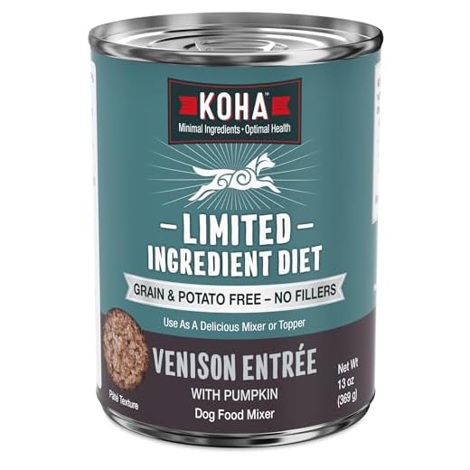 KOHA Limited Ingredient Diet Venison Entrée for Dogs - Grain Free Wet Dog Food with No Fillers - Sensitive Stomach Venison Dog Food, 13 oz - Trial Pack (3 Cans)
