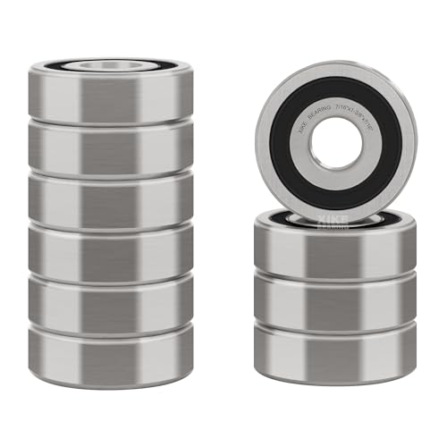 XIKE 10 Pcs Bearings 7/16" x1-3/8 x7/16, Compatible with 1620-2RS.