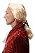 Produktbild WIG ME UP - 4287-P88 Fasching Karneval Halloween Perücke blond mit Zopf: Barock Edelmann Poet Graf Fürst Vampir Dracula