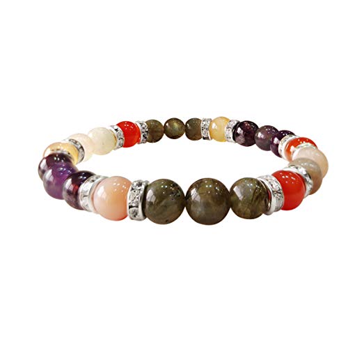 Image of Shubhanjali Crystal Elastic 8mm Stretch Customized Bracelet for Men and Women-(Standard,Multicolor)