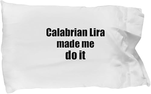 EzGift Funda de almohada divertida de Lira calabresa Made Me Do It Músico con cita de regalo, funda de almohada de 20 x 30 pulgadas