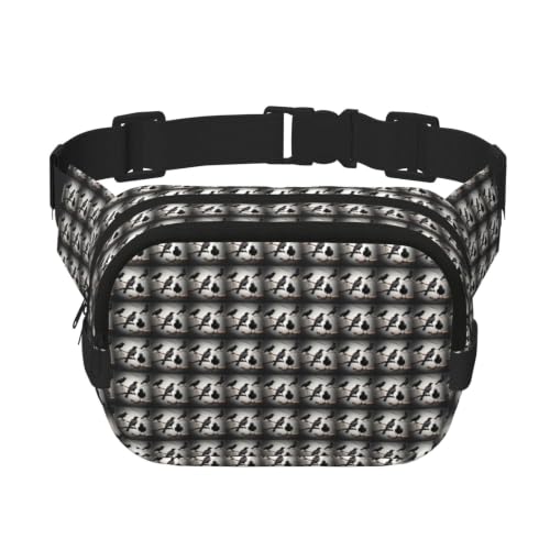 Sac banane corbeau noir imprimé idéal pour le camping et le voyage