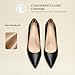 DREAM PAIRS Women's High Heels Pump Closed Pointed Toe Slip On Stiletto Dress Shoes Fashion Wedding Bridal Work Office Comfortable Pumps Shoes,Size 8,Black-Pu,SDPU25095W