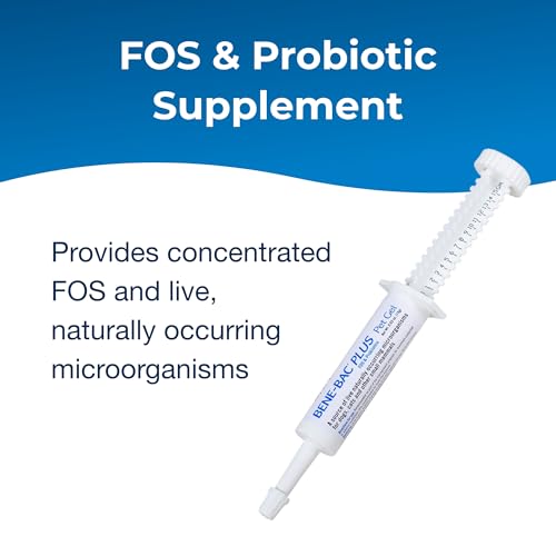 Image of PetAg Bene-Bac Plus Pet Gel - 15 g Syringe, Pack of 3 - FOS & Probiotics for Dogs, Cats, Exotic & Wildlife Mammals