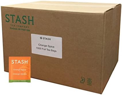 Stash Tea Orange Spice Black Tea 1000 Tea Bags in 8.58 Pound Box Individual Black Tea Bags for Use in Teapots Mugs or Cups, Brew Hot Tea or Iced Tea