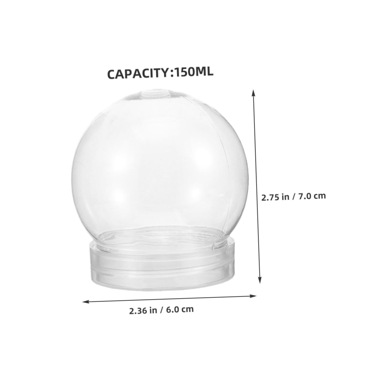 Cabilock 30 Pz Palloncino in Plastica Trasparente Vaso Globo Fai da Te Forniture Globo di Neve Globo di Neve di Natale Crea Il Tuo Globo di Neve L'animale Domestico