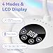 Makartt Mini UV Light for Gel Nails Polish Luminoza 30W Rechargeable LED Nail Dryer Lamp with 4 Timers & Auto Sensor, Fast Curing Goosenecks Lamp for Home DIY Manicure, Black & White