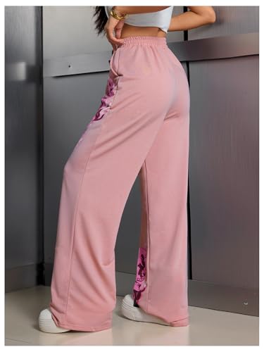 Image of SOLY HUX Women's Y2k Sweatpants Drawstring Waist Wide Leg Gothic Grunge Pants Streetwear