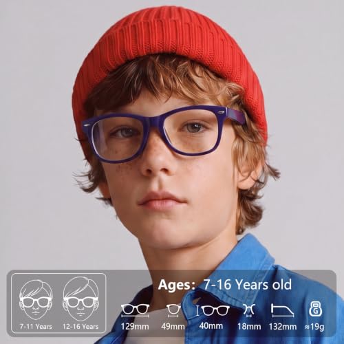 Image of EYEBUDDY Blue Light Glasses for Kids Boys Girls,Computer Gaming Bluelight Glasses,Fake Glasses for Ages 2-12