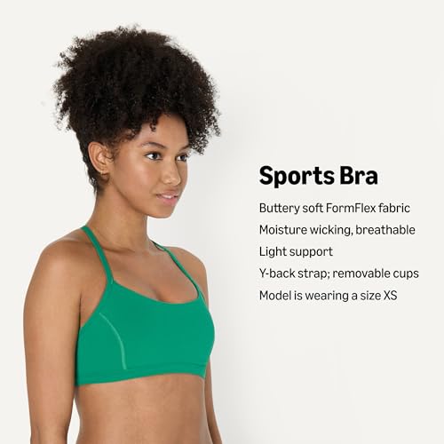 Image of Amazon Essentials Women's Active FormFlex Buttery Soft Light Support Y-Back Thin Strap Moisture Wicking Yoga Sports Bra