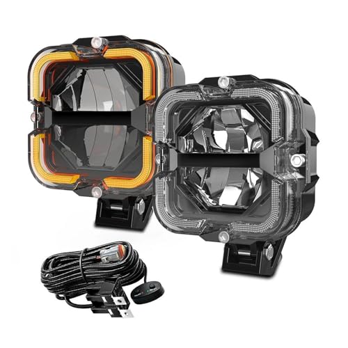Feu de circulation diurne LED 60W 12V avec DRL ambre pour auto et 4x4