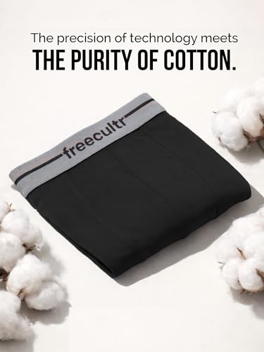 Image of Freecultr Men's Cotton Trunks | Breathable & Moisture Absorbing | Soft Comfort Fit | Everyday Innerwear