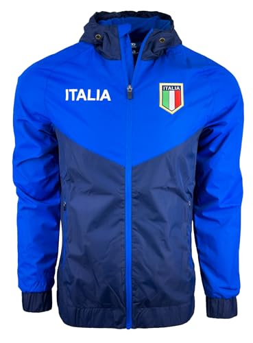 Just 4 Kicks Boy's Italy Windbreaker Jacket, Youth Sizes Italia Hooded Rain Jacket