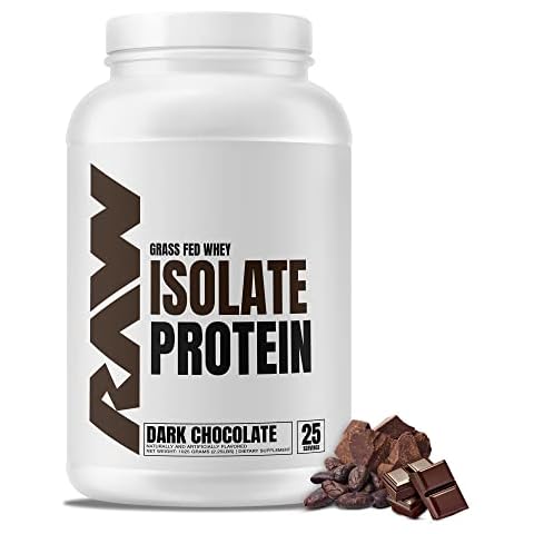RAW Whey Isolate Protein Powder, Dark Chocolate Cover