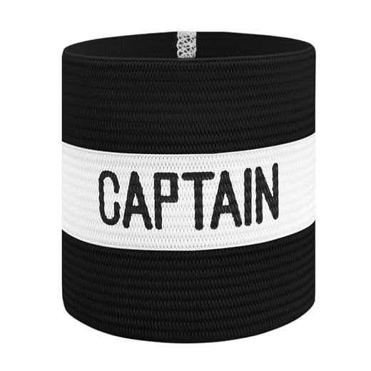 Mezeic Classic Captain's Armband for Soccer Training, Youths Elastic Arm Band Kids Captain Armbands Team Sports Accessories - Black