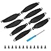 Propeller für Mavic Mini, Ersatzpropeller, 4 Paar Propeller Ersatzklingen mit Schrauben und Schraubendreher (Schwarz)