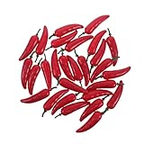 Présentation : gardez vos décorations de fête sur le thème du piment toujours impeccables — ces piments artificiels conservent leurs couleurs réalistes sans se décolorer, pour un charme et un style incomparables