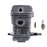 HIPA 42.5mm Cylinder Assembly with Spark Plug Replacement Crankcase Connector for STIHL 023 025 MS230 MS250 Chainsaw