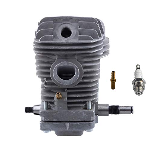 Hipa 42.5mm Cylinder Assembly with Spark Plug Replacement Crankcase Connector for STHIL 023 025 MS230 MS250 Chainsaw