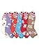 Mamia 6 Pairs Womens Cozy Slipper Socks Fuzzy Sock Multi Color (pattern (no non-skid))