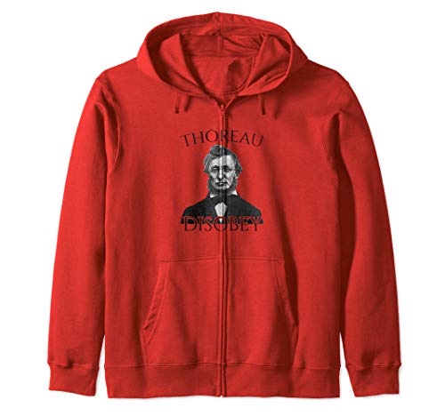 Henry David Thoreau Disobey Civil Disobedience Zip Hoodie