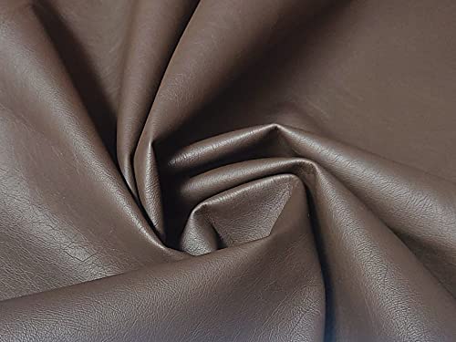 Tissu en similicuir marron rouleau de 10 m x 140 cm pour loisirs créatifs