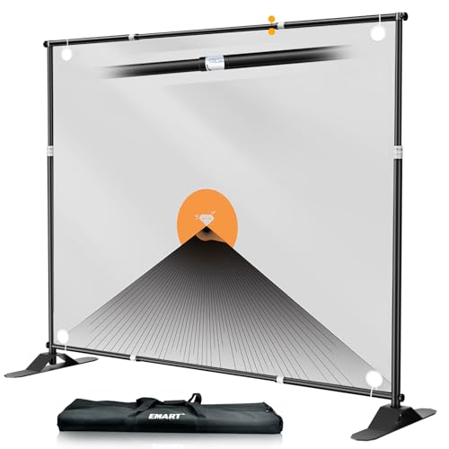 EMART 10x10 ft Heavy Duty Banner Backdrop Stand Kit, Adjustable Frame for Step and Repeat Backdrops, Ideal for Photography, Trade Shows, and Photo Booths
