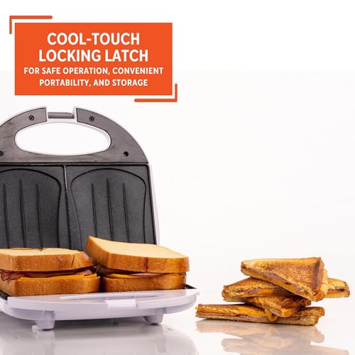 Image of IMUSA 2 Slot Electric Sandwich Maker for Breakfast Nonstick, White