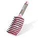 Produktbild Peutpy Entwirrende haarbürste Gebogene Haarbürsten damen, Entlüftete Haarbürste - magic smooth Hair brush ideal zum Entwirren von dickem Haar, Nass oder Trocken(Rosa)