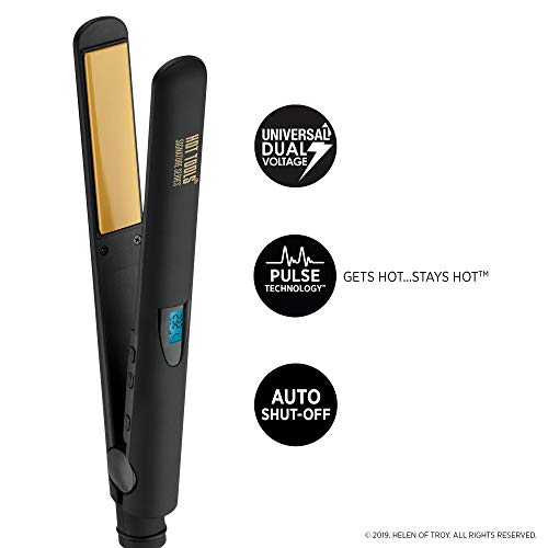 Hot Tools Pro Signature Céramique numérique cheveux plat en fer, Silky, Styles de qualité professionnelle lisse, (1 dans)