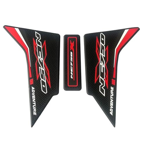Protector para el Tanque Adhesivo Protector Depósito Combustible Motocicleta para H&Onda NC750X 2021-2024 Adhesivos Antideslizantes para Depósito De Combustible Lateral(Rojo,X1)