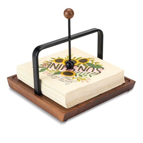 ALLCENER Wooden Napkin Holder for Table, Rustic Kitchen Decor for