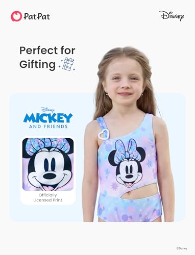 Image of Disney Stitch Frozen Marvel Minnie Mouse Girls Swimsuits Ruffle One Piece Bathing Suits UPF 50 Swimwear Quick Dry Size 2-13Y