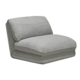 Meubletmoi - Sillón convertible para cama de 1 plaza, tejido suave gris y topo, 3 posiciones, muy cómodo, zen