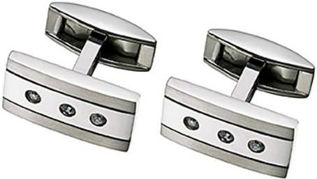 Men's Titanium Swarovski Crystal Cufflinks