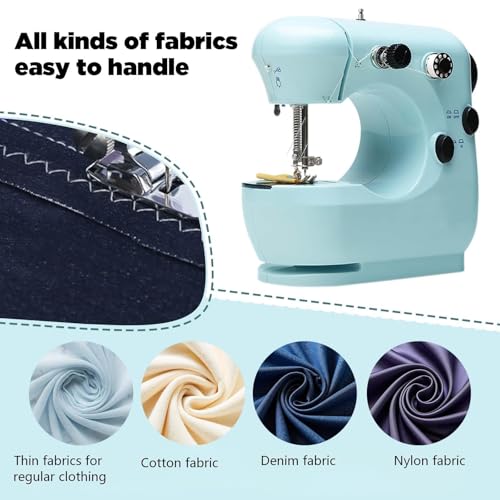 301FRJ Sewing Machine Kits for Home & School | Beginner-Friendly 2-Speed Mini Machine for DIY Crafts, Household Repairs & Fun Skill-Building with Kids & Adults — view 3