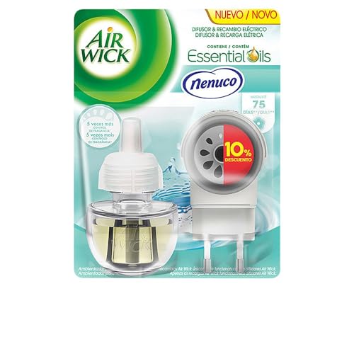 Air Wick Eléctrico Aparato y recambio de ambientador automático eléctrico, esencia para casa con aroma a Nenuco - 1 Aparato y 1 Recambio, Embalaje puede variar