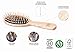 TEK – Rectangular Wooden Hair Brush with Short Rounded Teeth in Natural Ash Wood, Handmade in Italy – Ideal for Styling, Detangling, and Daily Care of Short, Fine, or Delicate Hair – 22 x 4 cm